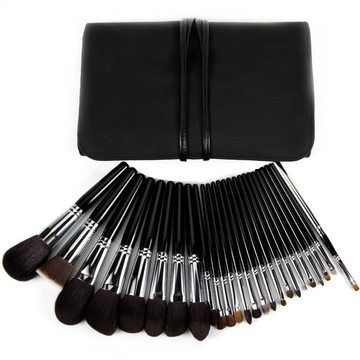high-end quality 25pccs Cosmetics Makeup Brush set with black handle